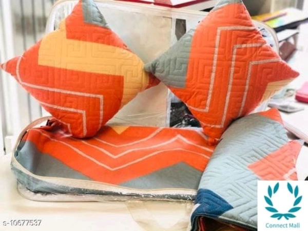 Diwali Gift Amazing 5 Piece Double Bedsheet Set - queen, Glace Cotton, Pack of :1